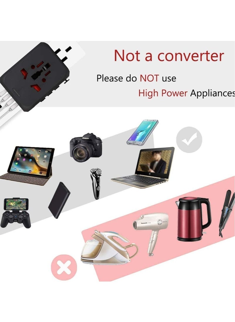Generic - Universal Travel Adapter Plug with 3 USB & 1 Type-C Port,Fast Wall Plug Adapter Socket with UK/EU/AU/US Plugs,Multiport Charger Plug Converter - Image 1