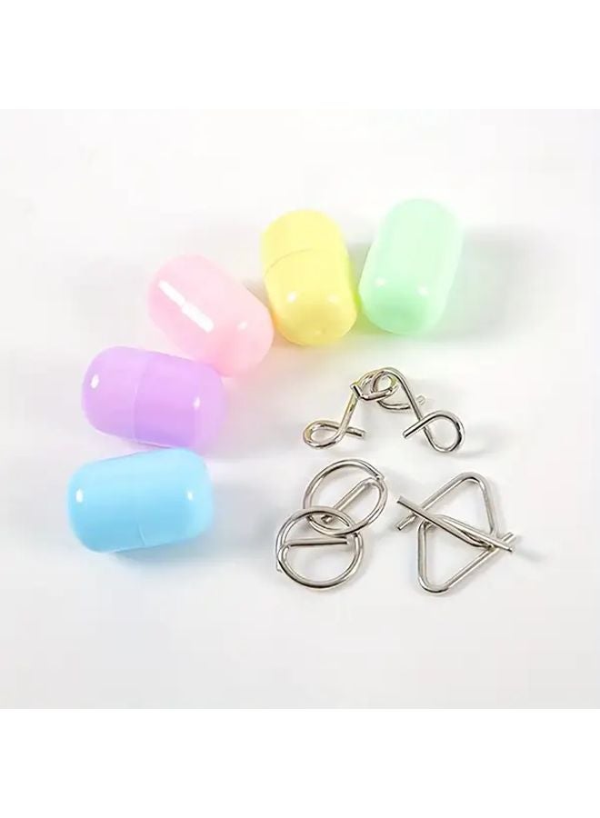 8pcs Metal Magic Puzzle Ring Set Iron Twisted Egg Game For Party Entertainment - Image 5