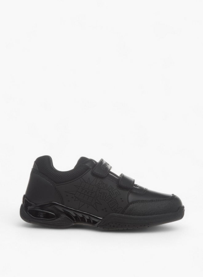 MINECRAFT Panelled School Shoes with Hook and Loop Closure  - Image 3