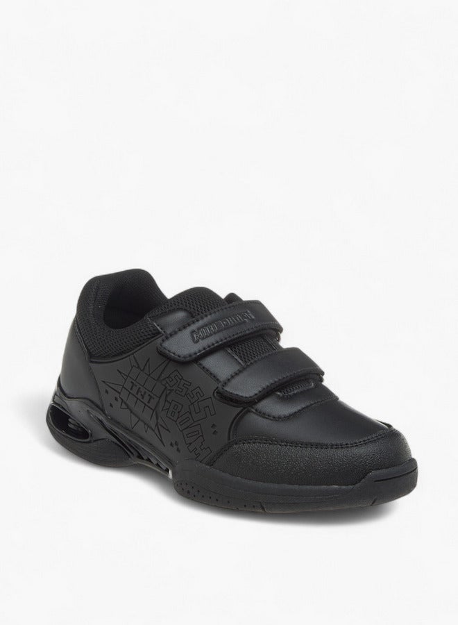 MINECRAFT Panelled School Shoes with Hook and Loop Closure  - Image 2