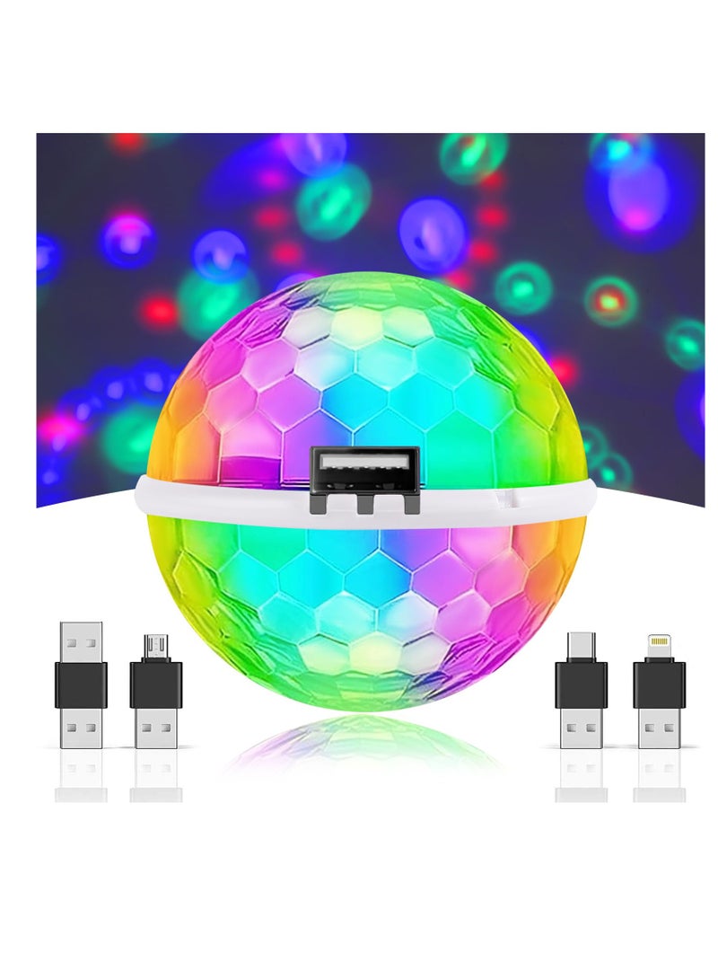 Excefore Disco Ball Light, USB Rechargeable Battery Disco Lights, DJ Disco Ball Stage Lights, Create a Festive Atmosphere for Parties, KTV, Birthday - Image 1