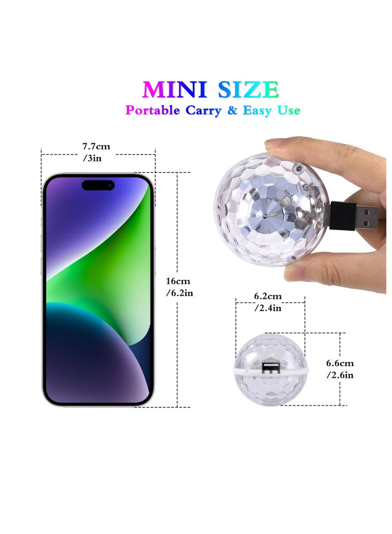 Excefore Disco Ball Light, USB Rechargeable Battery Disco Lights, DJ Disco Ball Stage Lights, Create a Festive Atmosphere for Parties, KTV, Birthday - Image 3