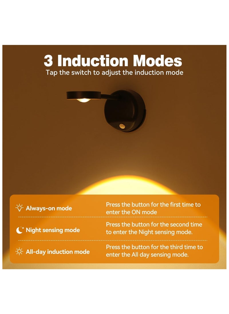 GoodTool 1200mAh Motion Sensor Wall Light rechargeable Night Light 360°Flexible Rotation  Bedside Reading Lamps with 3 Color Temperature for  Hallway Wall Stair Kids Room  - Image 3