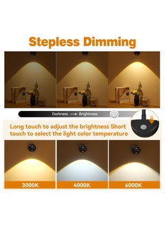 GoodTool 1200mAh Motion Sensor Wall Light rechargeable Night Light 360°Flexible Rotation  Bedside Reading Lamps with 3 Color Temperature for  Hallway Wall Stair Kids Room  - Image 5