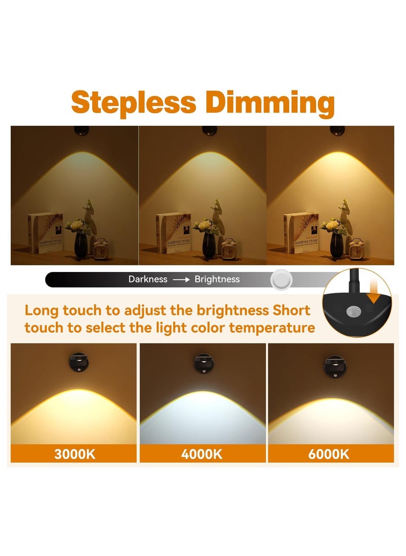 GoodTool 1200mAh Motion Sensor Wall Light rechargeable Night Light 360°Flexible Rotation  Bedside Reading Lamps with 3 Color Temperature for  Hallway Wall Stair Kids Room  - Image 5