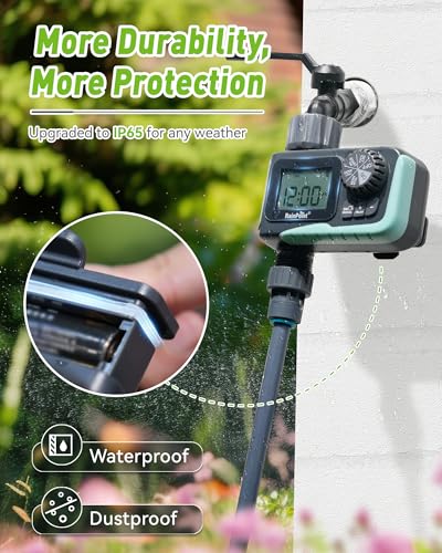 RAINPOINT Sprinkler Timer Outdoor, Water Timer for Garden Hose, Programmable Watering Irrigation Timer with Rain Delay/Manual, V2, 2024 Release(Plastic) - Image 3