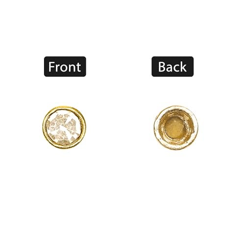 Embroiderymaterial Sew On Raised Kundan Stone Beads for Craft, Jewellery Making, Clothe Embellishment, Embroidery Work (Silver 50 Pieces, 8MM) - Image 3