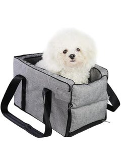 HOOKOR Pet Safety Booster Seat, Central Car Seat for Cats and Small Dogs, Puppy Car Seat Pet Basket, Car Console Armrests Dog Travel Bed Bag for Small Pets up to 13lbs  - Image 1