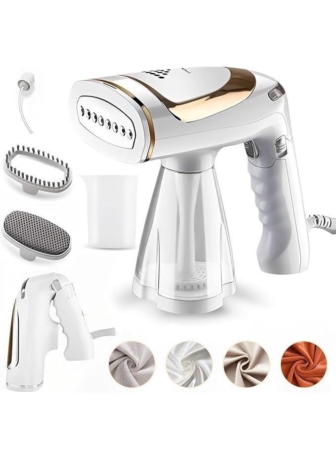 DUNISO Garment Steamer Iron，Handheld Garment Steamer，Clothes Steamer with 250ml Large Detachable Water Tank,Portable Steam Iron，Space Saving，Foldable，for Home，Office & Travel，1600W - Image 1