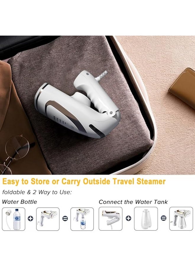 DUNISO Garment Steamer Iron，Handheld Garment Steamer，Clothes Steamer with 250ml Large Detachable Water Tank,Portable Steam Iron，Space Saving，Foldable，for Home，Office & Travel，1600W - Image 5
