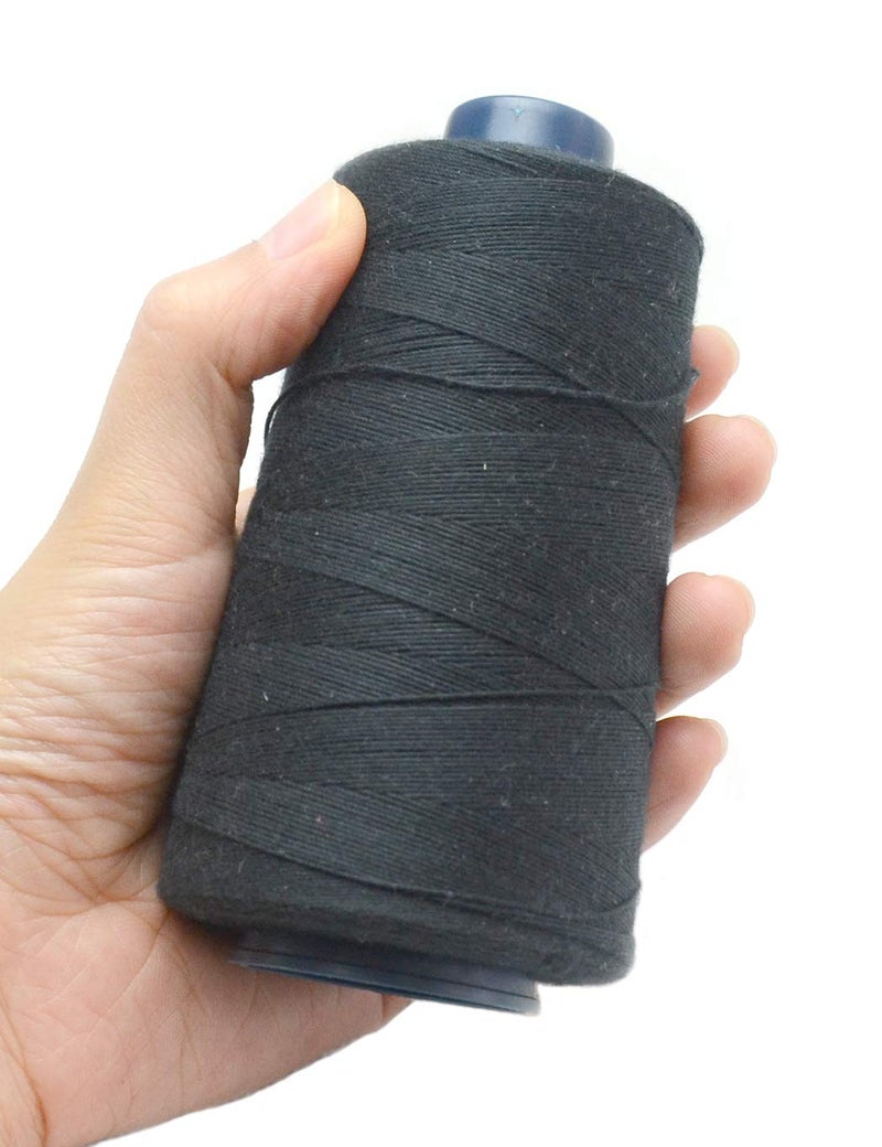 Luwigs Black Weaving Thread 100% Polyester for Making Wig Sewing Hair Weft Hair Extension 1pc (1pc, Black) - Image 1