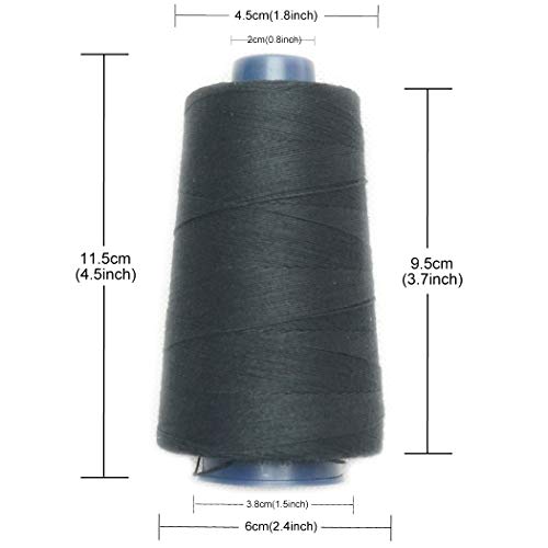 Luwigs Black Weaving Thread 100% Polyester for Making Wig Sewing Hair Weft Hair Extension 1pc (1pc, Black) - Image 4