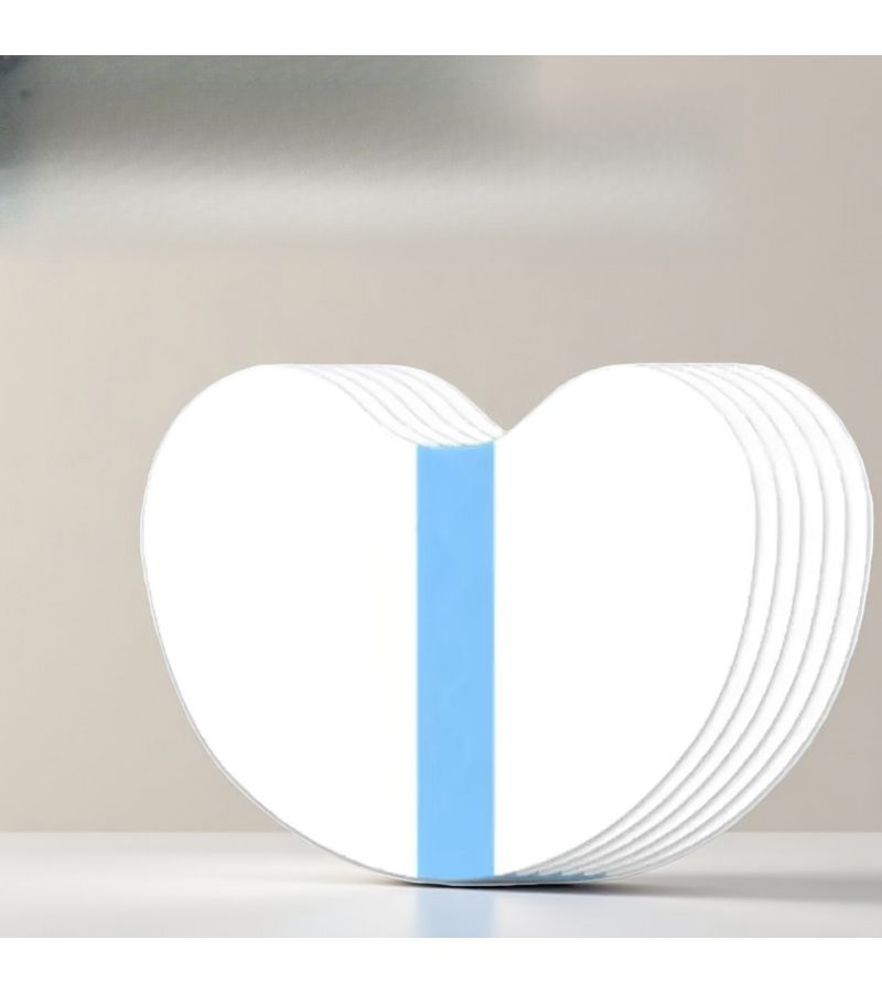8 Pcs Heart Shaped Shoe Covers Transparent Self Adhesive Water Resistant Rain Protector Easy to Apply Remove for All Shoes - Image 1