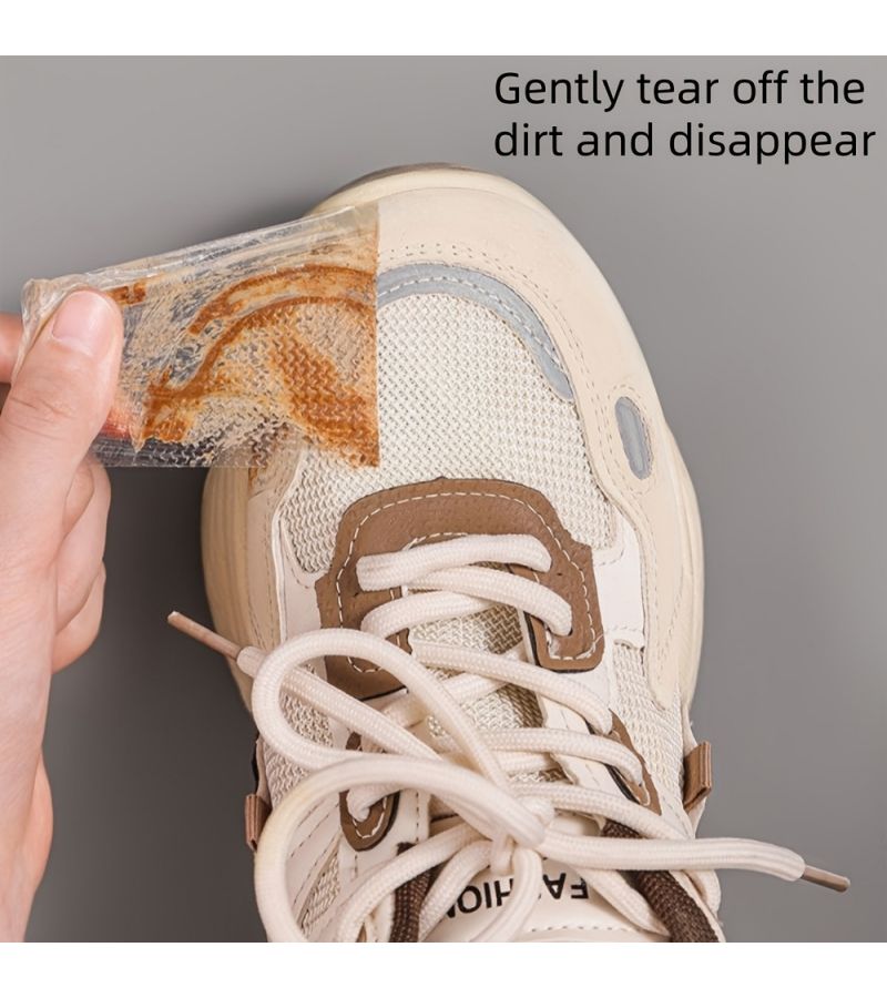 8 Pcs Heart Shaped Shoe Covers Transparent Self Adhesive Water Resistant Rain Protector Easy to Apply Remove for All Shoes - Image 3