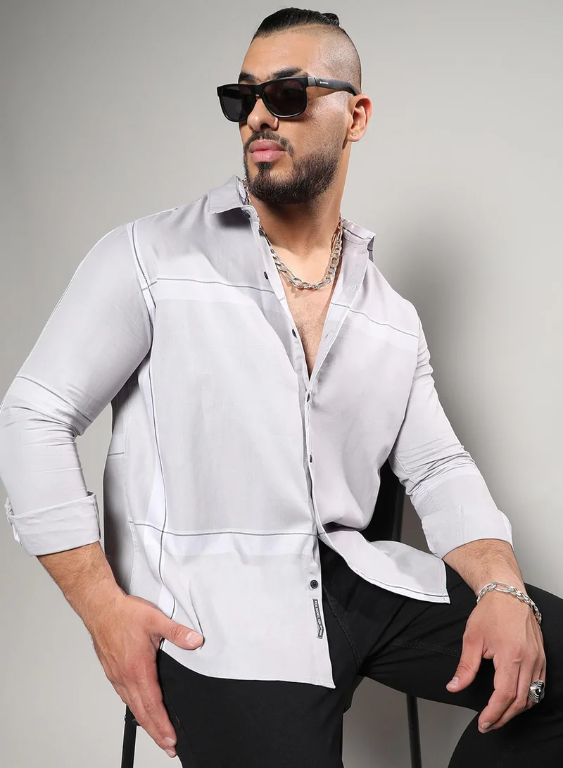 انستافاب بلس قميص رجالي كاروهات قطن مقاس كبير كاجوال