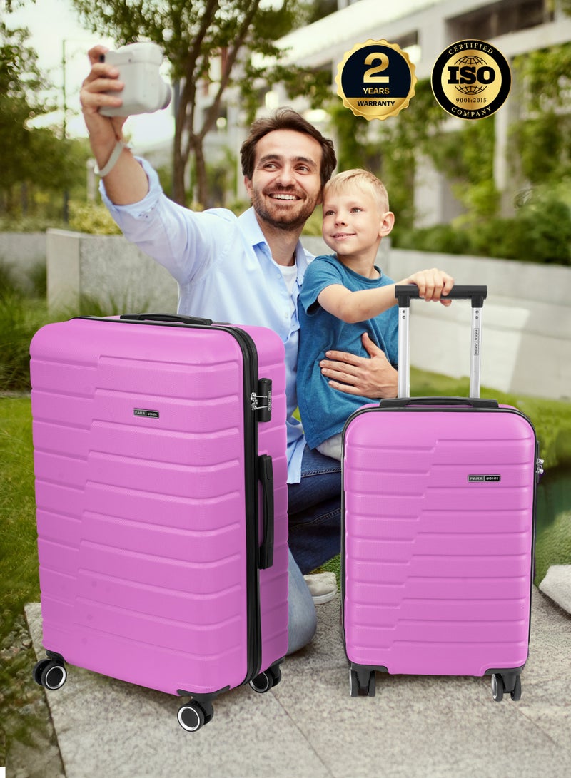 PARAJOHN Cabin Size Lightweight ABS Hardside Spinner Luggage Trolley -20 Inch | Carrying 10KG 4 Wheel Hardshell Suitcase-Pink - Image 5