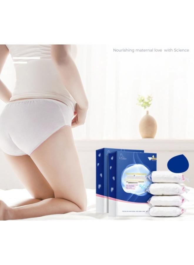 4 Pieces Disposable Underwear for Women Cotton and Individual Sealing Disposable Maternity Briefs for Travel Hospital Business Trip Hotel Spa  - Image 2