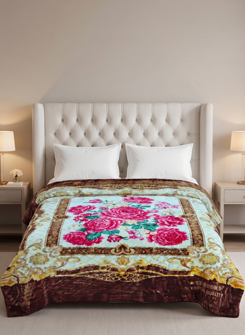 Stargold Heavyweight Single Blanket 160x220cm 4KG 2Ply Blanket for Winter – Ultra Soft Plush Double Sided Flannel Fleece Bed Blanket, Comfort Double Layer Eco Throw Blanket for Double Bed Size, SG-BL2061 - Image 1