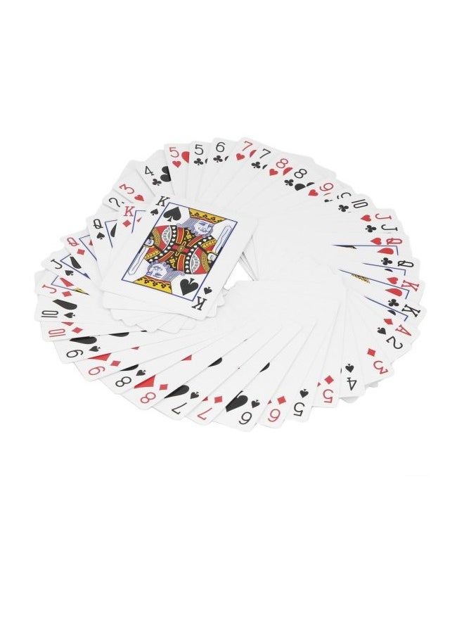 Generic - Pack Of 2 Poker Card Decks Black And Red Design Non- Toxic Washable, All Plastic Playing Cards - Twin Pack - Image 1