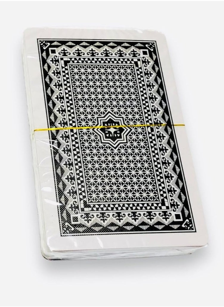 Generic - Pack Of 2 Poker Card Decks Black And Red Design Non- Toxic Washable, All Plastic Playing Cards - Twin Pack - Image 1