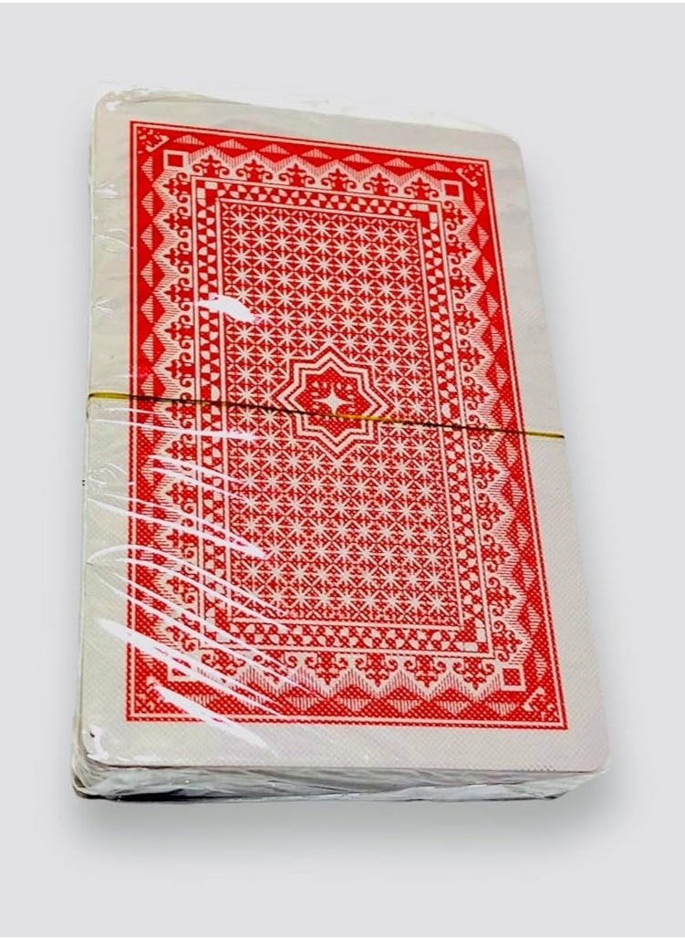 Generic - Pack Of 2 Poker Card Decks Black And Red Design Non- Toxic Washable, All Plastic Playing Cards - Twin Pack - Image 1