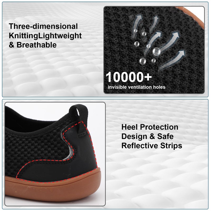 Scurtain Mens Walking Shoes Wide Slip On Diabetic Neuropathy Orthopedic Plantar Fasciitis Recovery Shoes Barefoot Zero Drop Sneakers Comfortable Spring Summer Winter Indoor Outdoor Shoes for Men Size 10 - Image 4