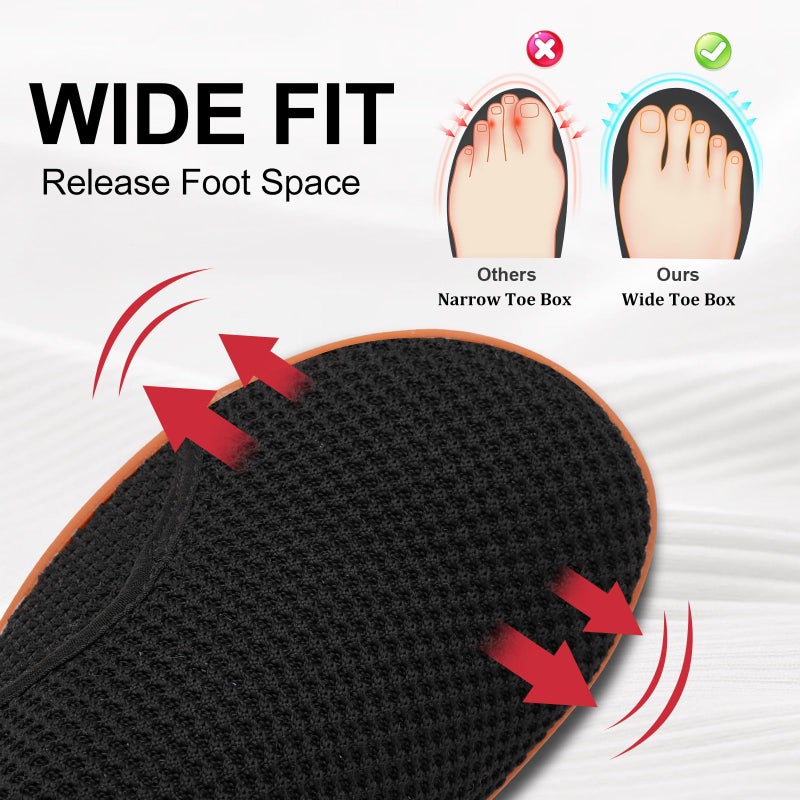 Scurtain Mens Walking Shoes Wide Slip On Diabetic Neuropathy Orthopedic Plantar Fasciitis Recovery Shoes Barefoot Zero Drop Sneakers Comfortable Spring Summer Winter Indoor Outdoor Shoes for Men Size 10 - Image 3