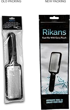 Rikans Foot File Foot Scraper Callus Remover for Feet Hard Skin Remover Foot Tool Best Foot Care Pedicure Foot Scrub Foot Scrubber Can Be Used on Wet or Dry Feet High Grade Stainless Steel File - Image 4