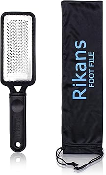 Rikans Foot File Foot Scraper Callus Remover for Feet Hard Skin Remover Foot Tool Best Foot Care Pedicure Foot Scrub Foot Scrubber Can Be Used on Wet or Dry Feet High Grade Stainless Steel File - Image 2