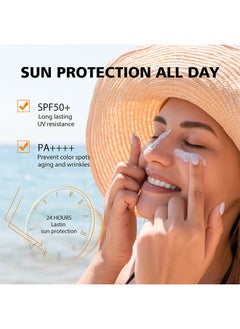 إزنتري حمض الهيالورونيك جل الشمس المائي SPF50 ، صبغة شفافة لتوهج صحي ، مناسب للبشرة الحساسة (50 مل)  - Image 3
