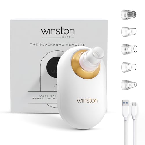 Winston Rechargeable Electric Blackhead Remover Machine for Men and Women - 60 Min | Acne and Pore Cleaner, Whitehead Remover with 5 Suction Heads for (All Skin Type) - 1-Year Warranty - Image 1