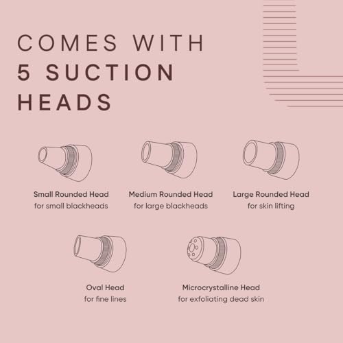 Winston Rechargeable Electric Blackhead Remover Machine for Men and Women - 60 Min | Acne and Pore Cleaner, Whitehead Remover with 5 Suction Heads for (All Skin Type) - 1-Year Warranty - Image 3
