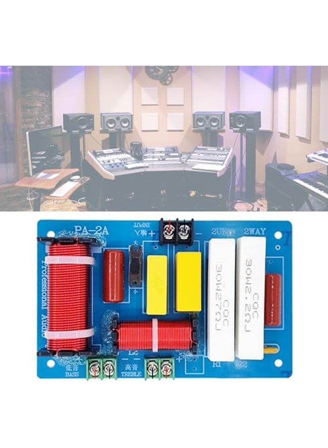 200W 2 Way Crossover HiFi Sound Speakers Treble Bass Frequency Dividers System Filter - Image 3