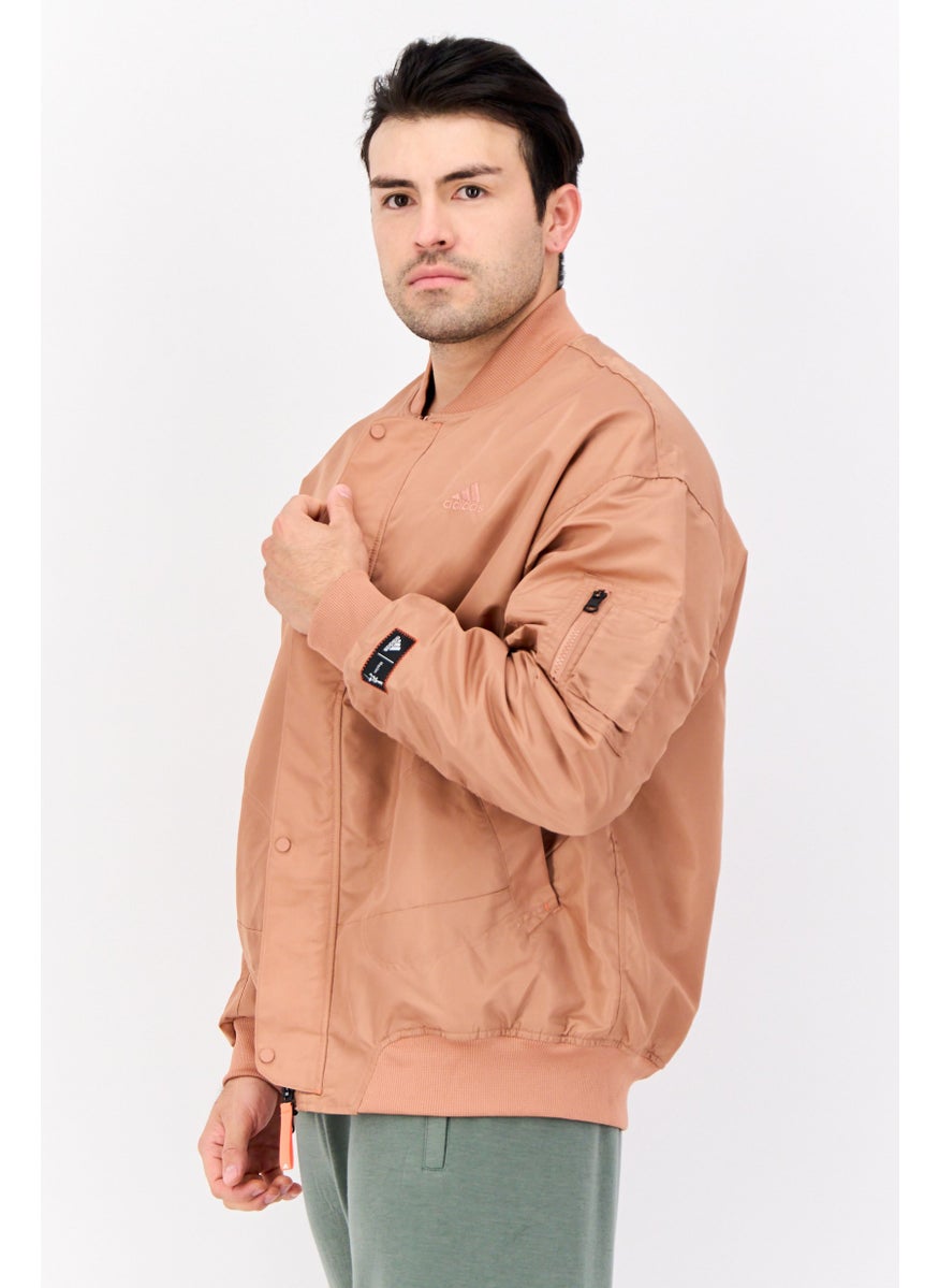 Adidas - Men Sportswear Fit Long Sleeves Outdoor  Jacket, Warm Brown - Image 1