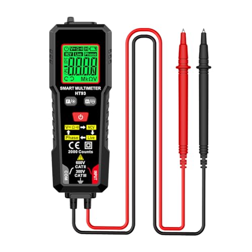 Serplex® Auto Digital Multimeter True RMS AC DC Voltage Current Resistance Tester with Non Contact Detection Backlit LCD Display Compact Handheld Circuit Analyzer for Electrical (Battery NOT INCLUDED) - Image 1