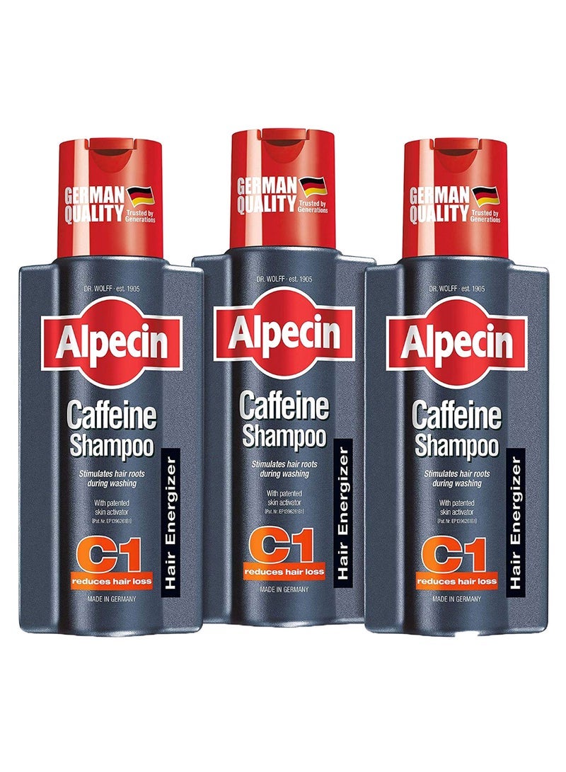 Pack Of 3 Caffeine Hair Energizer Shampoo 3 x 250ml