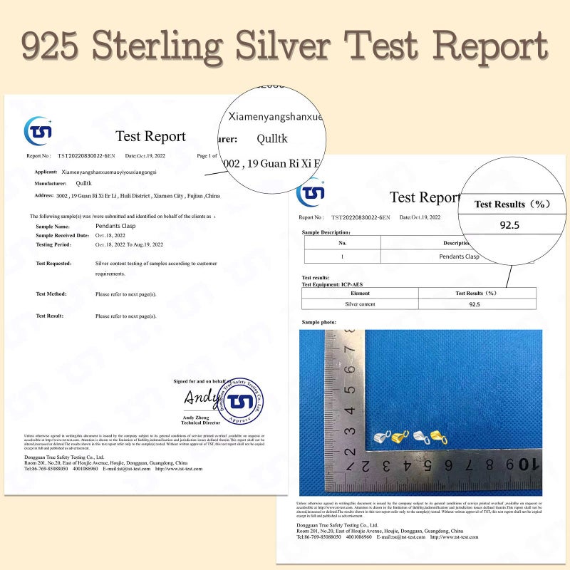 Qulltk 6Pcs 925 Sterling Silver Slider Pendant Clasp Bail Connector with Open Loop,S925 Bails for Jewelry Making Made in Italy - Image 3