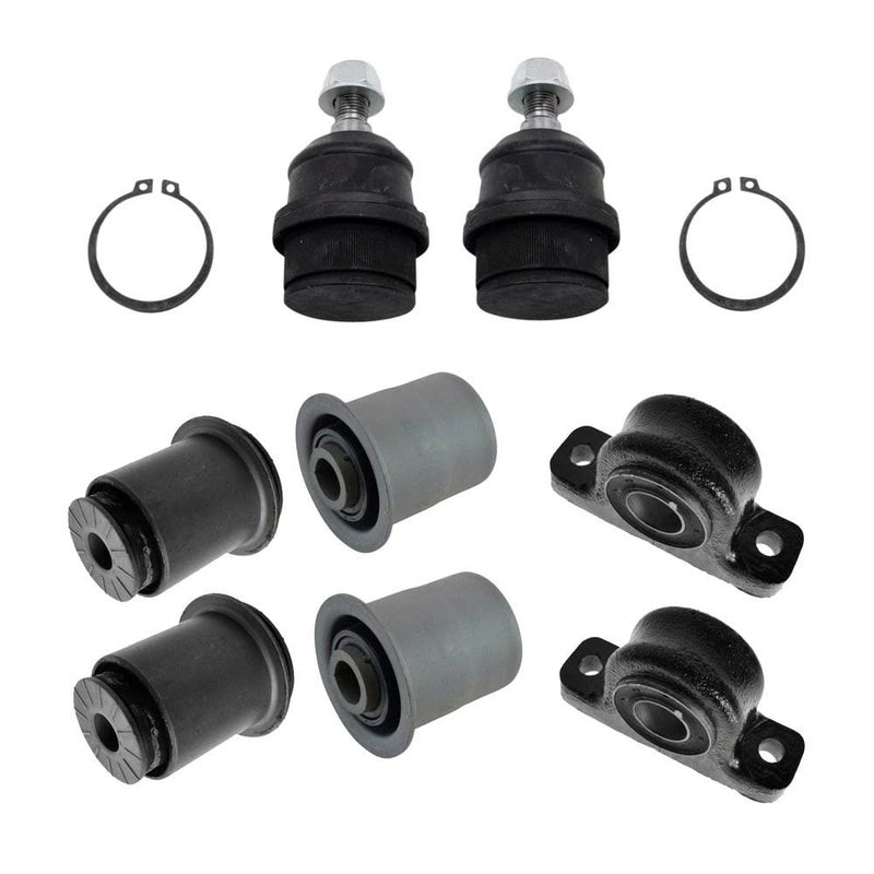 TRQ Front Suspension Kit Ball Joint Control Arm Bushing Compatible with 20062010 Jeep Commander 20052010 Grand Cherokee