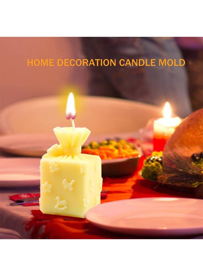 Peachjoy 2PCS Gift Box Silicone Candle Molds Soap Molds Fondant Cake Chocolate Candy Mould Epoxy Resin Casting Mold for Making Wax Candles, Soaps,Polymer Clay, Home Party Decor - Image 5