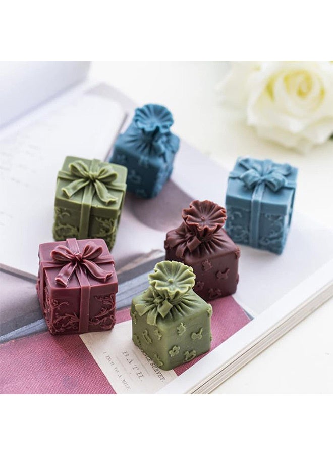Peachjoy 2PCS Gift Box Silicone Candle Molds Soap Molds Fondant Cake Chocolate Candy Mould Epoxy Resin Casting Mold for Making Wax Candles, Soaps,Polymer Clay, Home Party Decor - Image 3