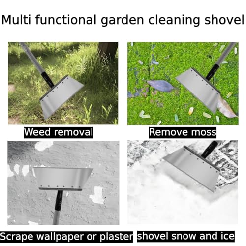 RISETEX Multifunctional Garden Shovel – 54" Heavy Duty Stainless Steel Cleaning Tool with Adjustable Handle for Weeding, Lawn Edging, Snow/Ice Removal & Digging, Durable Outdoor Spade & Scraper - Image 2