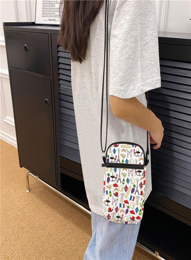 HOLLP French Travel Crossbody Bag Parisian Breakfast Gift Bonjour Paris Small Sling Bag Gift For Travel Lover (Bonjour) - Image 3