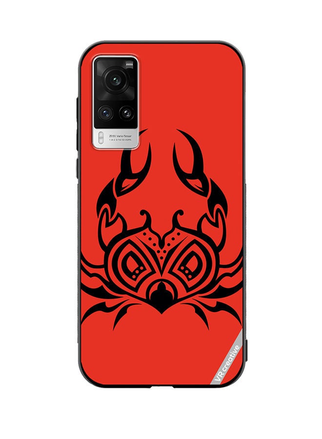 VR CREATIVE Protective Case Cover For Vivo X60 Pro Red And Black Scorpio Design Multicolour - Image 1