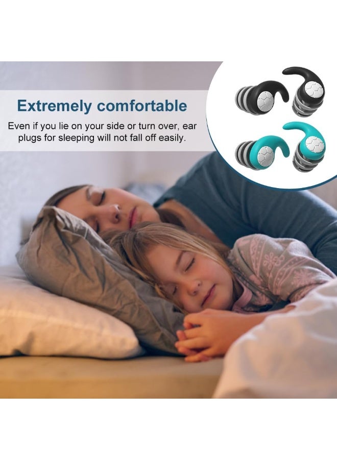 بتيمفم زوجان من سدادات الأذن المصنوعة من السيليكون المقاوم للماء والقابلة لإعادة الاستخدام، مناسبة للسباحة للبالغين، سدادات أذن ناعمة للسباحة في المسبح، وركوب الأمواج، والغوص، والاستحمام. - Image 2