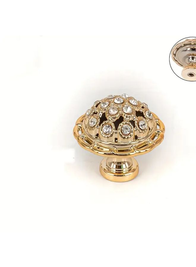 10pcs Round Golden Furniture Handles Floral Geometric Designs Single Hole Easy Installation - Image 5