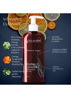 Rd Alchemy Natural & Organic Vitamin C Cleanser. Sulfate Free Cleanser Brightens Skin Tone And Texture As It Cleanses Skin From Dirt Oil And Makeup With Vitamin C Rich Herbal Extracts. - pzsku/ZC9D149277DCB2CB43AE0Z/45/_/1683530126/09f17d65-d2b1-4313-b720-f0c010d9910c