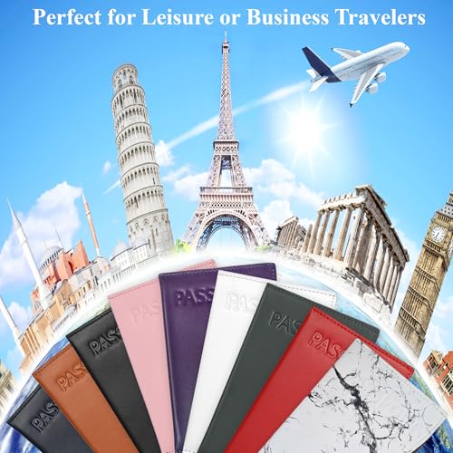 Alban RFID Passport Holder Women Men RFID Blocking Travel Passport Wallet Case Genuine Leather Passport Cover porta pasaporte - Image 5
