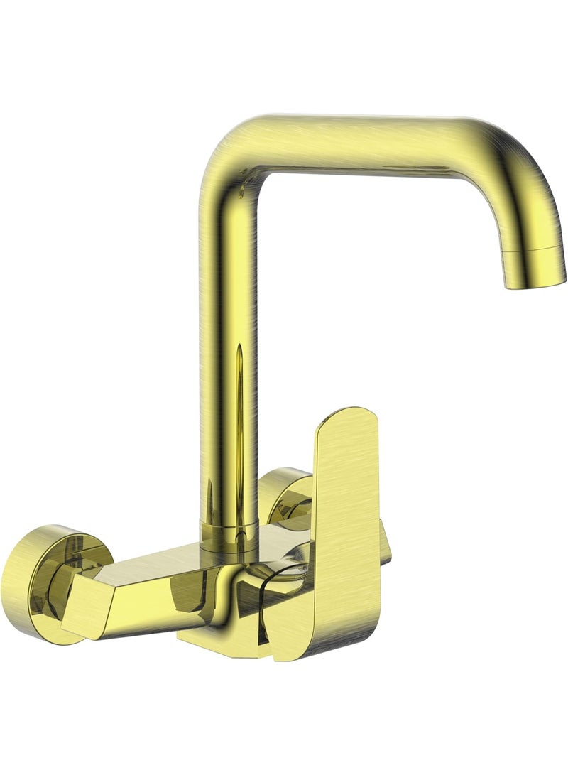 HESANIT Wall-Mounted Sink Mixer, Single Lever, CB, 208mm Projection - Image 1
