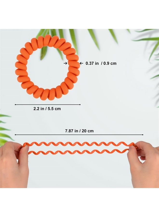 JessLab Spiral Hair Ties, 10 Pcs Traceless Phone Cord Hair Ties Plastic Coil Hair Ties Ponytail Holders No-Damage Hair Accessory for Girls Women Ladies, Color Assorted (#19)  - Image 5