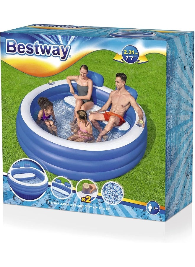 Bestway بركة عائلية سبلاش بارادايس 231x219x79 سم  - Image 3